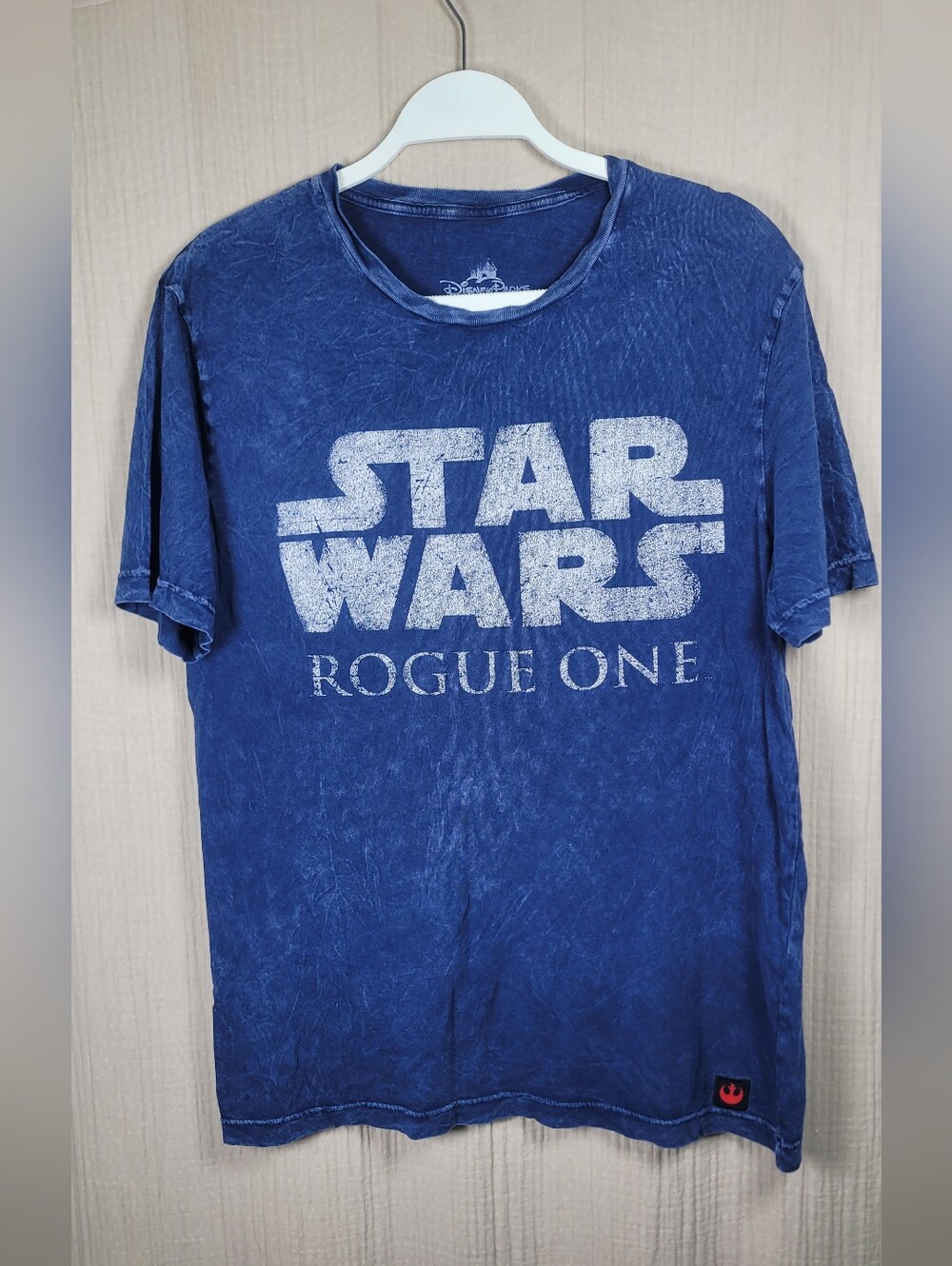 Disney Parks Star Wars Rogue One Blue T-Shirt Acid Wash